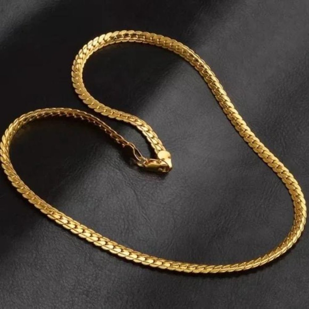 “20”NEW 18K GOLD SNAKE NECKLACE - Picture 3 of 3